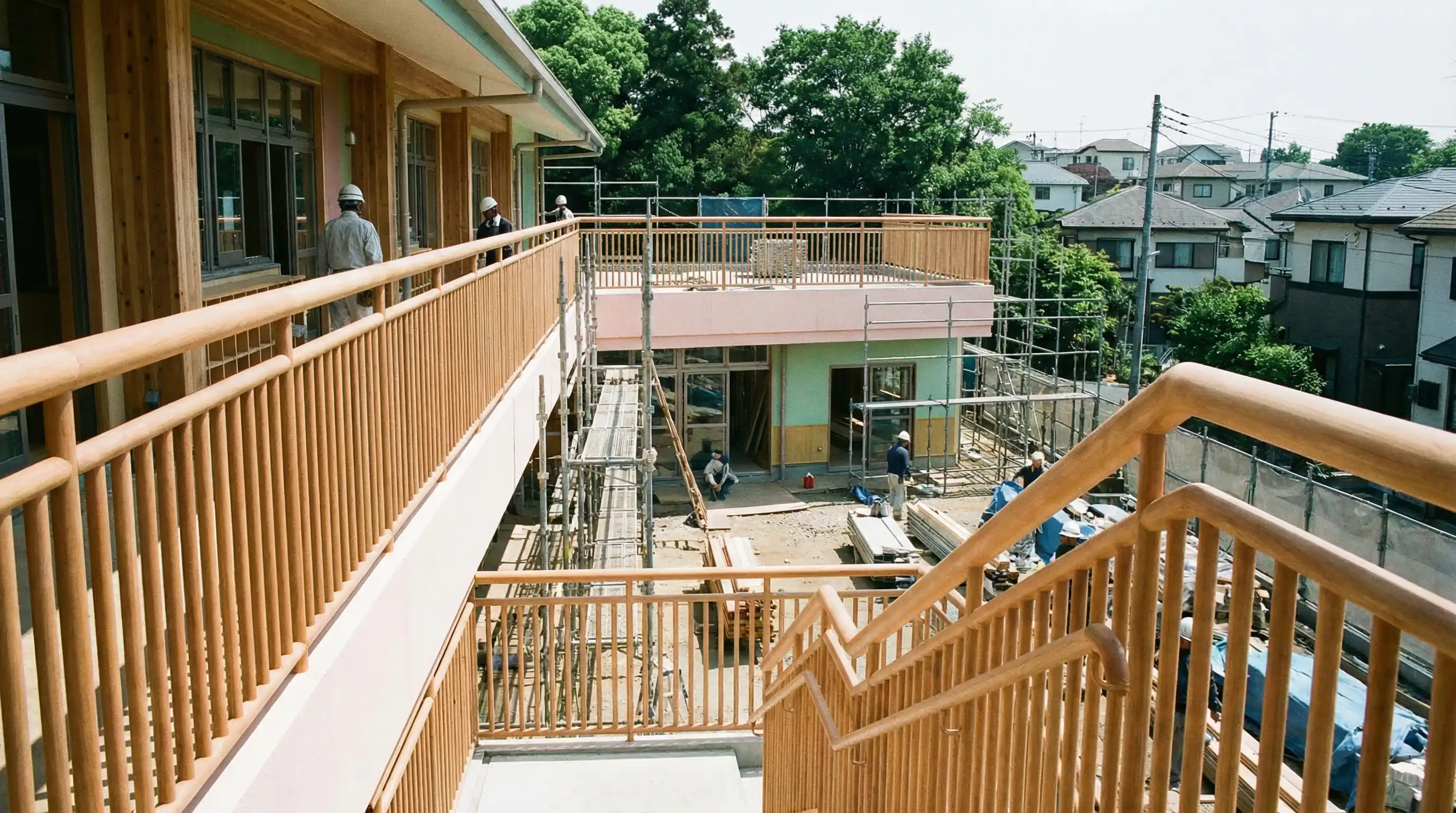 保育園 安全手摺 新設工事